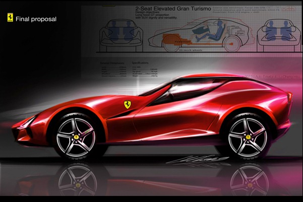 مصمم سيارات فيراري يفكر بطريقة غير تقليدية للتصميم التجريبي لسيارة فيراري جراند تورير بالصور 14